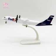 BTYB> 1 Set 20cm Fedex ATR Airplane Model Airplane Toy Diecast Metal Alloy Collection Children Toys 