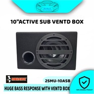 MOHAWK MU-Series 10" Active Subwoofer Vented Box with Amplifier 500W – 25MU-10ASB Car Audio Speaker 