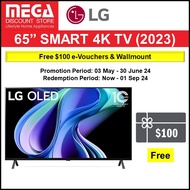 LG OLED65A3PSA 65" 4K OLED A3 SMART TV WITH FREE $100 GROCERY VOUCHER+WALL MOUNT
