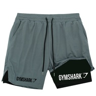 GYMSHARK Men's Fitness Quick-Drying Shorts Summer Sports Casual Five-Point Pants Breathable Elastic 