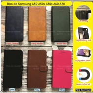 Leather case for Samsung A50 A50s A30s A60 A70 A80, high quality leather, with flip cover to support