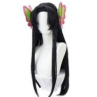 Ani·Lnc Kochou Kanae Cosplay Wig Halloween Costumes Butterfly hair accessory Synthetic Hair Wig