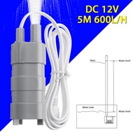 สีเทาปั๊มน้ำแบบวางไว้ใต้น้ำ DC 12V ไร้แปรง5M 10.6X3.8X3.3Cm 4X1.5X1.3นิ้ว