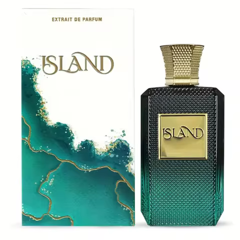 Island Extrait De Parfum Spray for Women & Men - Citrus Scent Luxury Fragrance with Golden Accent Bo