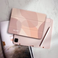 【平板保護套】法式浪漫 幾何色塊 附筆槽 iPad case 磁吸保護殼