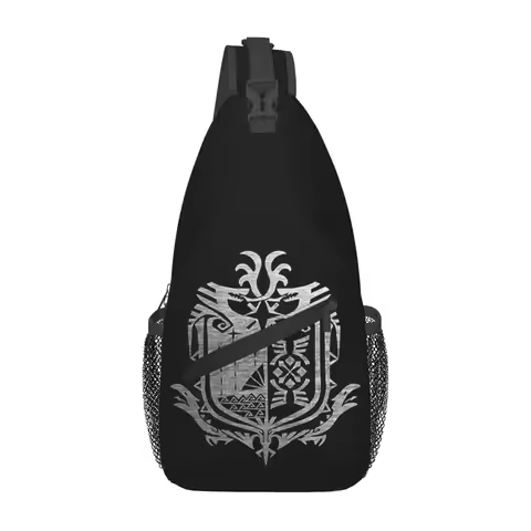 Monster Hunter World Chest Bag Men Sling Crossbody Backpack Chest Bag Travel Hiking Daypack Shoulder