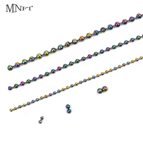 Fly Tying Bead Chain Tying Bead Eyes Metal 2.4mm 3.2mm Fly Fishing Materials Colorful Copper Dumbell