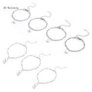 【PC】 3 4 Pieces  Matching Heart Bracelet Set Link Chain Bracelet for Best Friend Family Friendship J