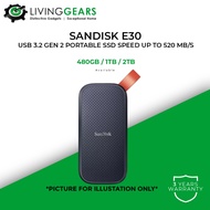 Sandisk Portable SSD E30 USB 3.2 (480GB / 1TB / 2TB) UP TO 520MB/S