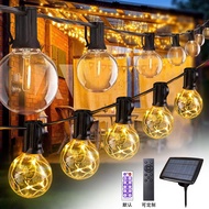 Direct Supply Solar String Lights Glass Plastic G40LED Christmas Tree Lights Garden Decoration Light
