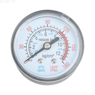 Reliable For Air Pressure Gauge 50mm Diameter 14 Thread 0180 PSI 012 Bar