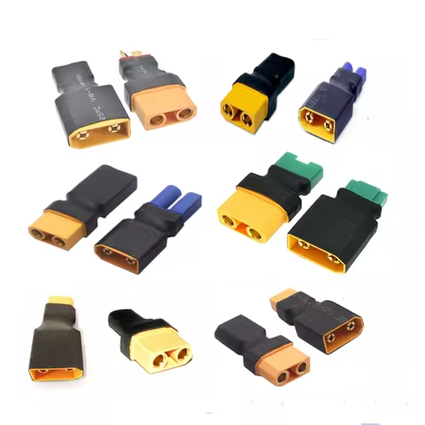 2Pcs XT90 Male Female to XT30 XT60 MPX EC3 EC5 Deans Style Male Female Connector No Wire Adapter for