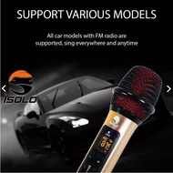 ISOLO Car KTV Wireless Microphone | Mikrofon Karaoke Tanpa Wayar | FM Connection | 1000mAh Battery