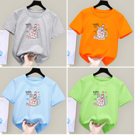 T Shert for Girls Breathable Short Sleeve Tee Cartoon Unisex Kids Tshirts Baju T Shirt Kanak Kanak Perempuan Child Clothing