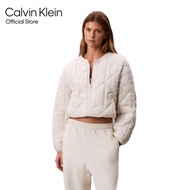 CALVIN KLEIN เสื้อแจ็คเก็ตผู้หญิง ทรง RELAXED รุ่น 44D511G 67U-สีขาว