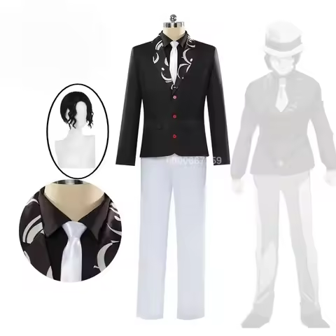 Kibutsuji Muzan Demon King Cosplay Anime Kimetsu No Yaiba Costume Uniform Hat Wig Suit Halloween Par