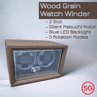 Watch Winder Box Double Slot Wood Grain Automatic Vertical Silent Box Local Warranty