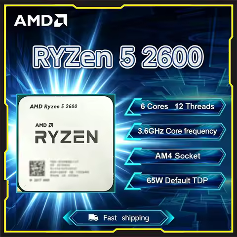 AMD Ryzen 5 2600 3.4GHz 6 Core 12 Thread AM4 Socket Desktop Gaming CPU Processor