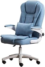 Office Chair Office Chair Adjustable Height Metal Base with Armrests and High Backrest Ergonomic Desk Gaming Chair (Color : Blue) hopeful