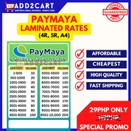 PAYMAYA LAMINATED RATES GCASH / PAYMAYA (FREE Edit of Rates PM US ASAP) LAM