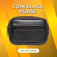 Black Coin Purse for Men and Women Black Wallet Change Purse with Belt Loop Small and Medium Coin Po