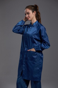 Cleanroom ESD Smock Dark Blue Colour