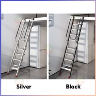 Foldable Ladder 10-14Step 250cm-350cm AL-Alloy Attic Stair Ladder Indoor With Armrest Anti-Slip