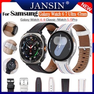 สาย สำหรับ Samsung Galaxy Watch Ultra 7 4 6Classic 47มม 43 42 46มม สายนาฬิกา นาฬิกาหนังสำหรับ สำหรับ