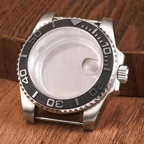 40mm silver NH35 case sapphire glass For Seiko NH35 NH36 movement waterproof 28.5mm Dial YACHT-MASTE