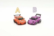 YOU&CAR X furuya Q車蛋車模型。RWB993寛體改裝版，2色同時預售中。Jagermeister鹿頭7號/ 紫色Rotana高翼版，