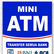 BANNER SPANDUK MINI ATM BERSAMA PAKET 2 BANNER / SPANDUK BANNER BRILINK / BANNER KONTER DAN EWALLET