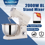 SUNATUR Heavy Duty Stand Mixer Large Capacity Automatic Flour Dough Kneader Home Multifunctional Bak