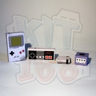 Gameboy, NES, Controller and Gamecube toy paper models