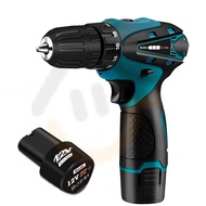 {Bisa COD}Mesin Bor Cas Charger 12V Cordless Drill Set Mata Bor/bor tangan tanpa kabel/bor cas 2 bat