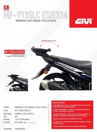 YAMAHA LC135 NEW V2 V3 V4 V5 V6 V7 LC135ES LC BARU MONORACK FOLD 100% ORIGINAL GIVI MONORACK LIPAT T