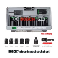Bosch 7pcs Impact Control Socket Set Electric Wrench Socket Head 13mm / 17mm / 19mm / 21mm / 24mm Ac