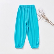 【LF】Kids Long Pants Cotton 90-150cm Boys Girls Solid Color Lantern Pants Slacks Children Casual Trou