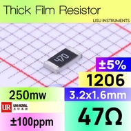 47R 1206 ±5% SMD Thick Resistor 470 1206W4J0470T5E UNI-ROYAL
