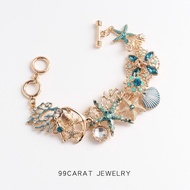 99 Carat Exotic Style Ocean Starfish Shanhu Bracelet Shell Anchor Flashing Diamond Girl Bohemian Bra