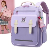 [Ready Stock] New Nylon Backpack for Boys and Girls in Grades 1-3, Cute, Lightweight, Waterproof, La