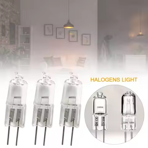 5pcs Glass tube G4 G5.3 G9 halogens Bulb 2023 Dimmable 10W 20W 35W 40W Ceramic Lamp 12V/220V Halogen