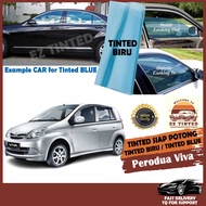 Perodua VIVA_TINTED CROMAX BIRU/Blue Tinted/ Tinted Kereta /Car Window Film/2PLY UV Film_Siap Potong/Car Tinted/Precut