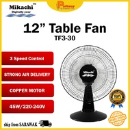 [EAST MSIA]TABLE FAN 12" TF3-30 KIPAS MEJA 12" MALAYSIA PLUG TABLE FAN 3 BLADES KIPAS ANGIN KIPAS MI