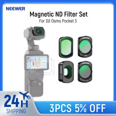 NEEWER Magnetic ND Filter Set Compatible with DJI Osmo Pocket 3 Creator Combo Accessories HD Optical