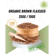 ORGANIC Golden Flaxseeds 250G 100G / Brown Flaxseeds / Flaxmeal Powder / Serbuk Flaxseed