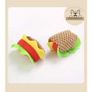 Cat Mini Straw Taco ChewingToy Plush Mini Burger Cat Toy