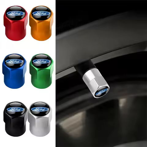 4Pcs Car Wheel Tire Valve Stem Caps Auto Accessories For Ford Focus Mk2 MK3 MK7 MK4 Fiesta Ranger Mu