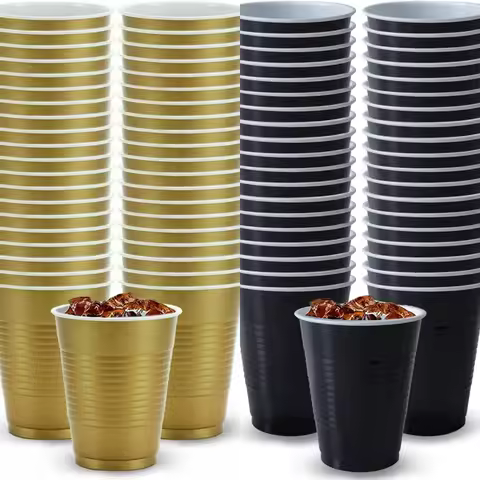 Pack 100PCS of 16OZ Party Cups for Beer Pong Game Drinks Soda Punch, Barbecue, Cola or Water Disposa