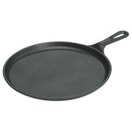 Lodge L9OG3 Cast Iron Round Griddle Pre-Seasoned 10.5 inch