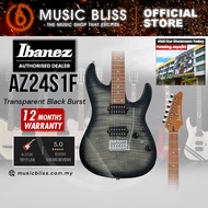 Ibanez Standard AZ24S1F Electric Guitar - Transparent Black Sunburst / Transparent Turquoise Burst /